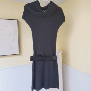 Woman's gray sweater dress
